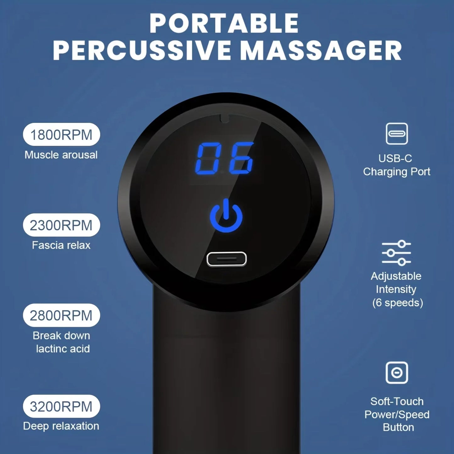 ZenPulse™ Massage Gun — Portable Percussion Massager for Relaxation